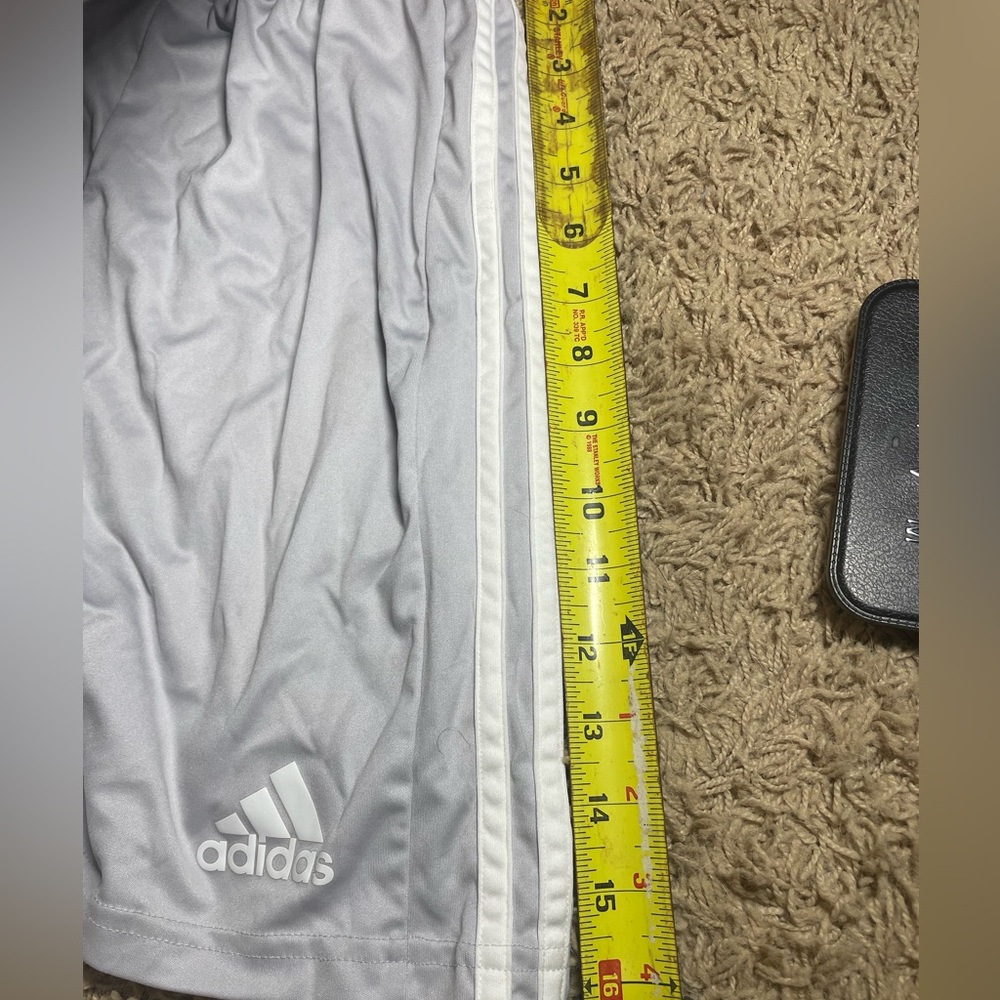 Men’s Athletic Aeroready Adidas Soccer Shorts Size Small Gray - Picture 7 of 8